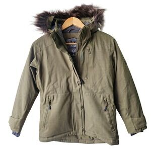 Boulder Gear Olive Ski Snowboard Parka Hooded Winter Jacket Womens M Olive Green